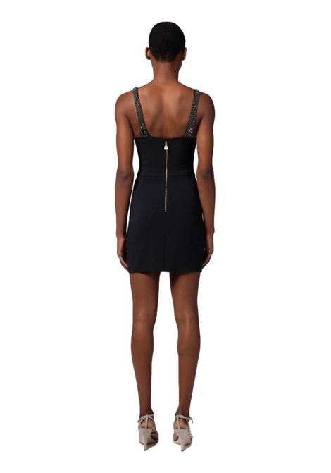 Crepe mini dress with embroidered bodice ELISABETTA FRANCHI | dress | AB60242E2110